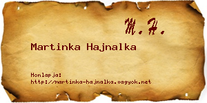 Martinka Hajnalka névjegykártya