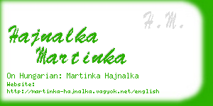 hajnalka martinka business card